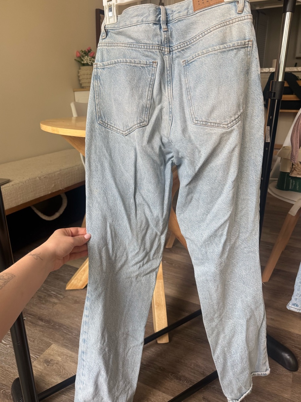 PacSun Light Wash Distressed Straight Leg Jeans - Picture 12 of 14